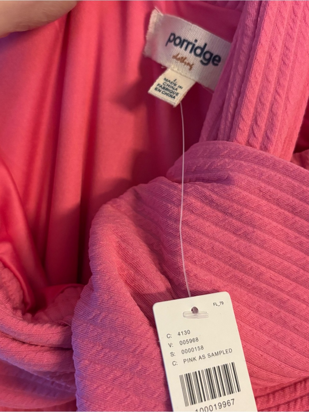 Anthropologie porridge One-Shoulder Pink Midi Dress Sz L - Picture 4 of 6